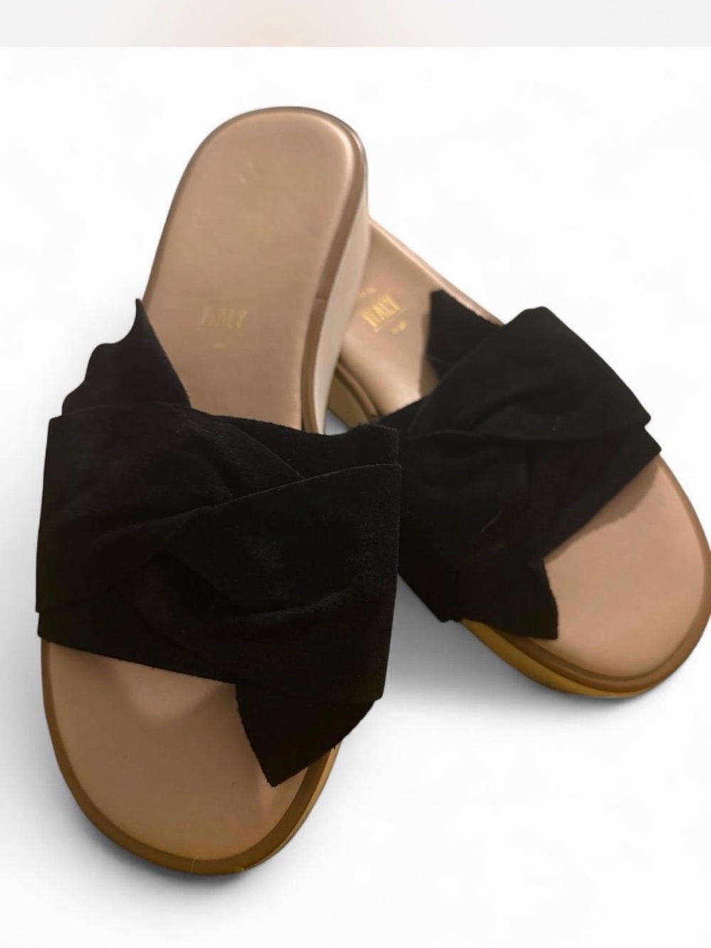 Seychelles Black Knotted Slide Sandals